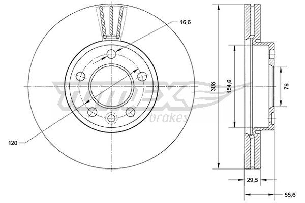 TOMEX Brakes Bremsscheibe